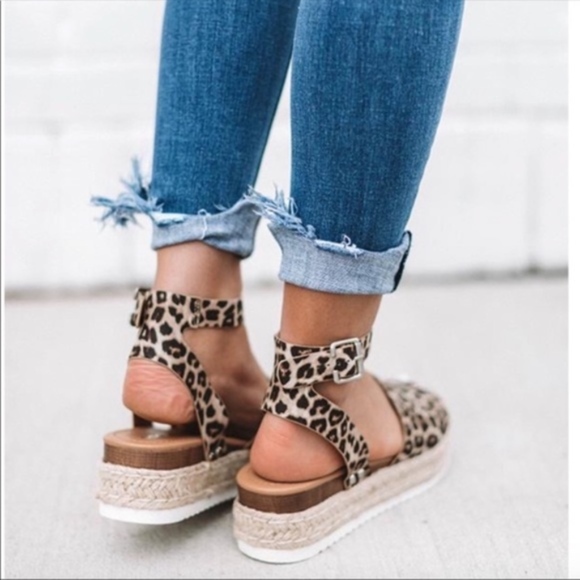 Cheetah Animal Print Leopard Espadrille Sandal - Picture 2 of 2